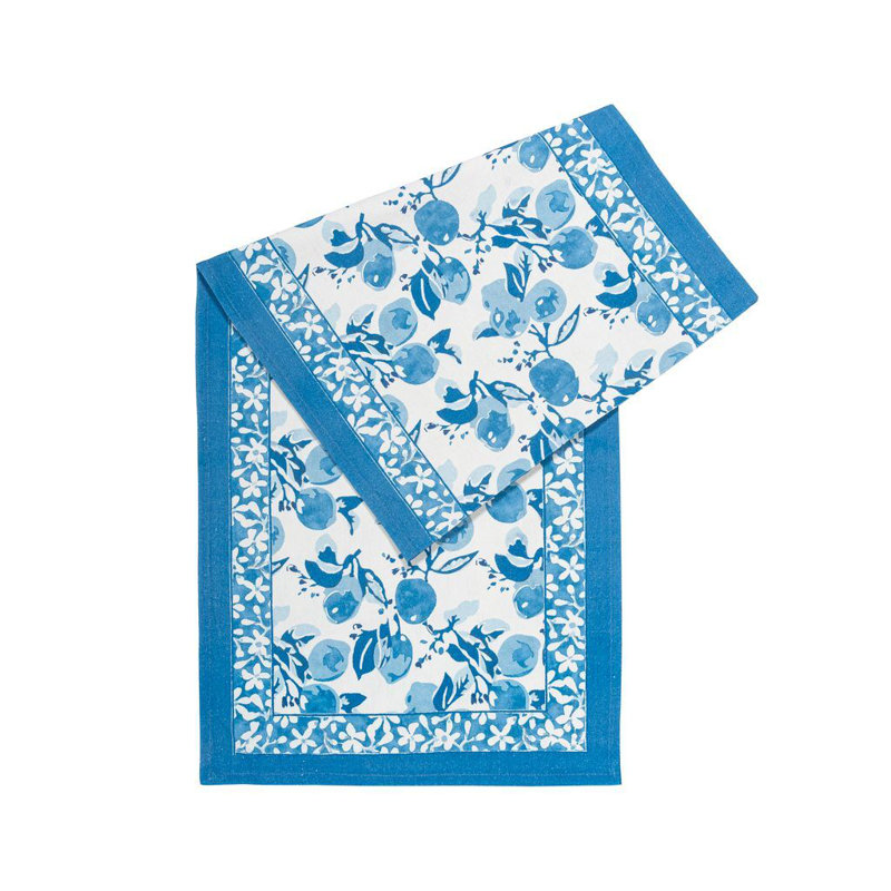 Aazad Tablecloth, Blue, 72" L x 16" W