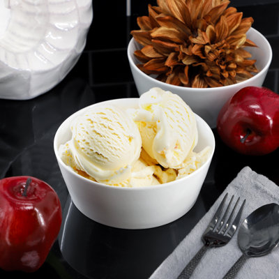 Wrought Studio™ 2 Piece 6.75 Inch Round Fine Ceramic Side Bowl Sets in White
