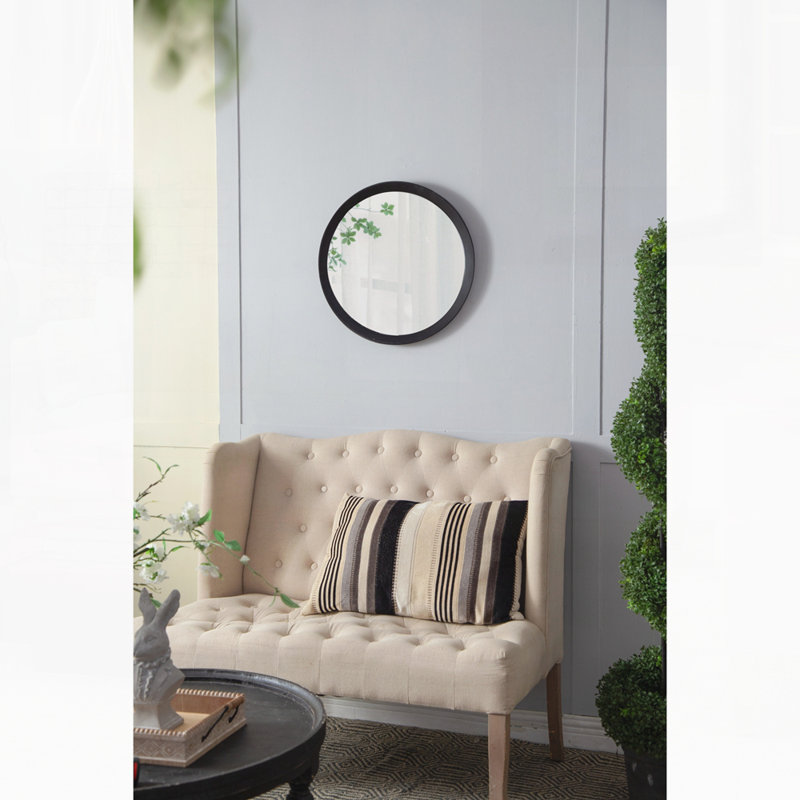 Décoration murale en bois de manguier de style transitionnel 20 po x 1,5 po avec cadre en bois de manguier massif pour salle de bain, console de vestibule, adossée au mur