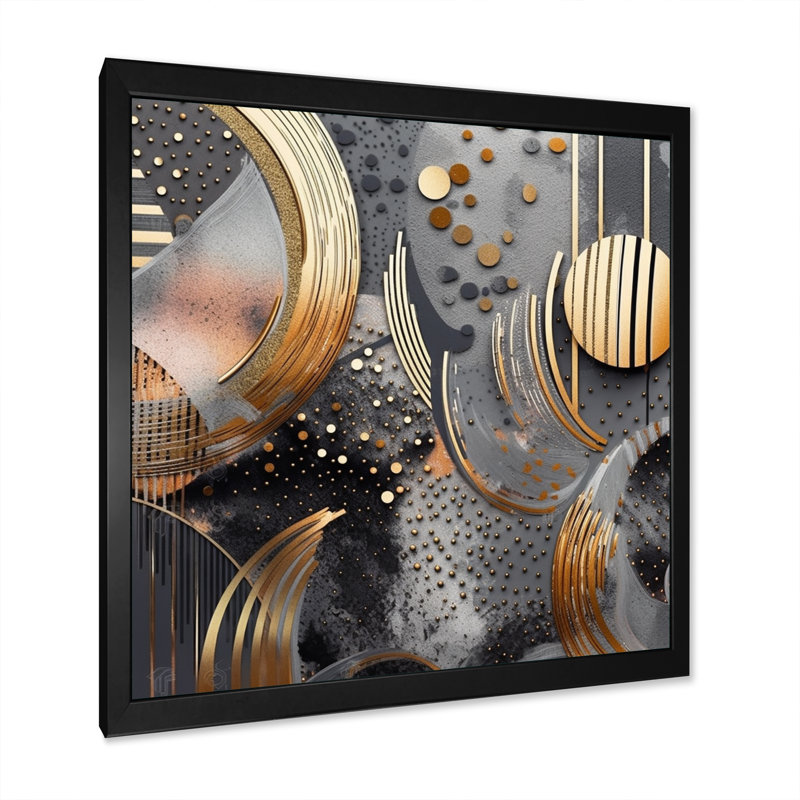 Doux couleurs, marbre abstrait III - art mural abstrait en marbre, Impression noire sur toile encadrée