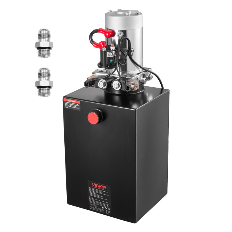 Unité hydraulique de 20 pintes, pompe de remorque à double effet, pression de surpression maximale de 3200 PSI et débit de 0,91 GPM, pompe hydraulique à courant continu de 12 V avec réservoir en métal pour le levage de la voiture