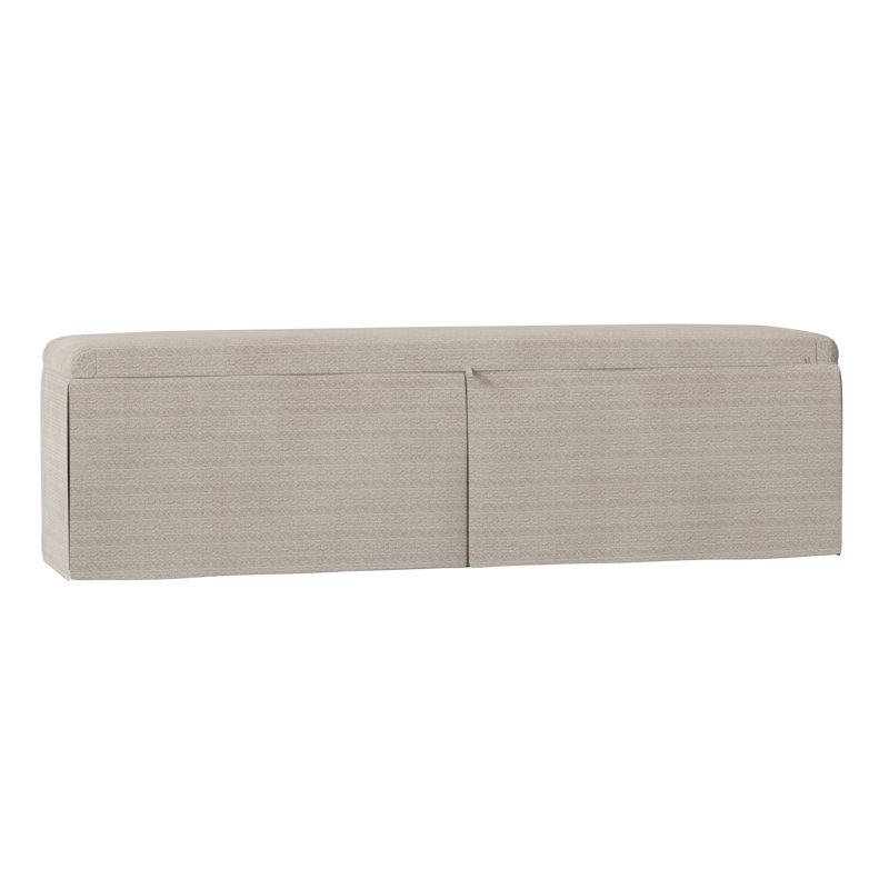Ryan Upholstered Storage Bench, 21" H x 48" W x 18" D, Robyn Melon, Black