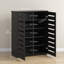 Armoire à chaussures mince avec 2 portes à lattes pour 15 paires de chaussures-102443244