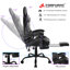 Footrest Gaming Chair with Lumbar Pillow Massage Function-58299366