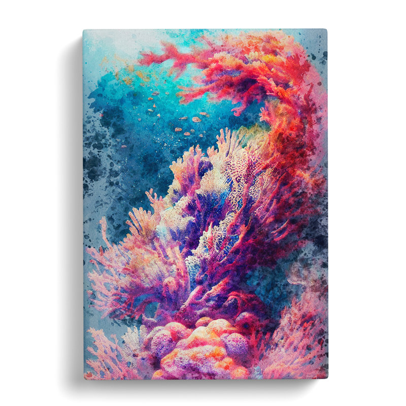 Beauteous Coral Reef - Wrapped Canvas Print, 50cm H x 35cm W x 3cm D