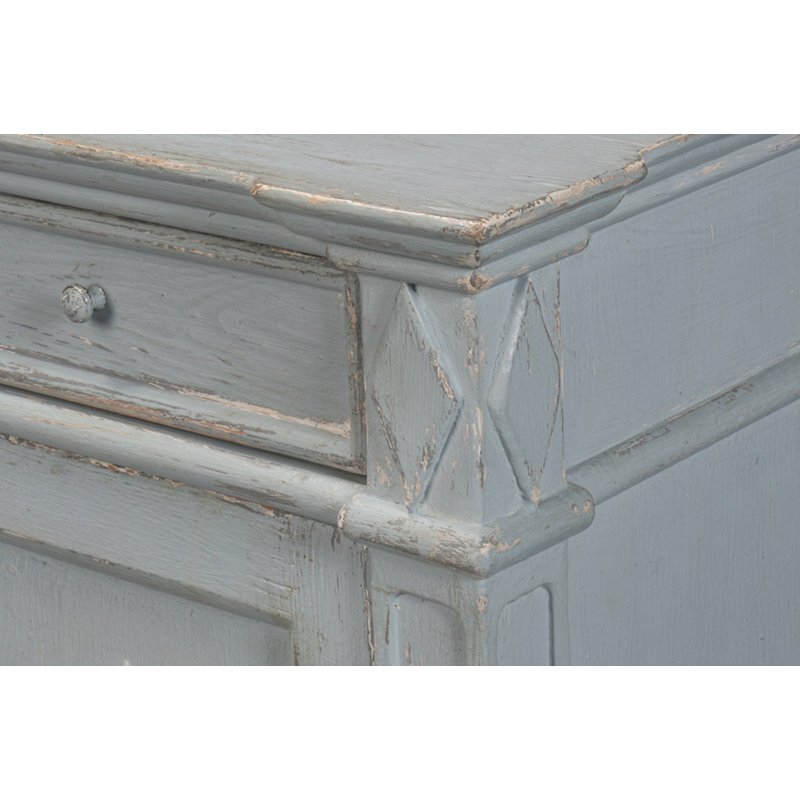 Diamond 65'' W Solid Wood Sideboard, Blue/Gray