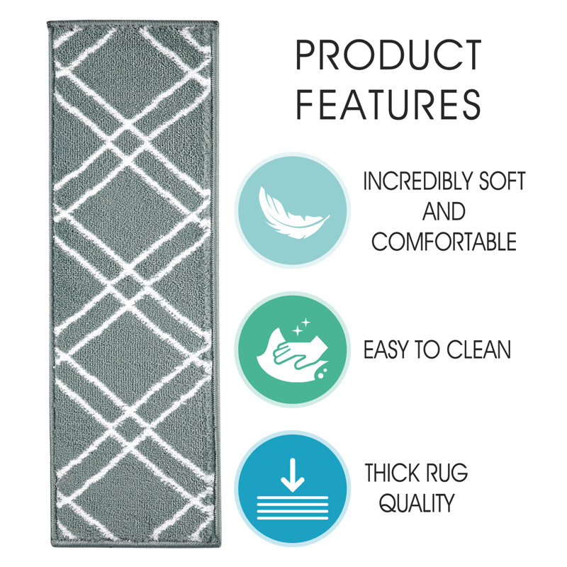 Kiniesha Non-Slip Teal Stair Tread