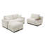 Canapé modulaire, canapé en L surdimensionné, ensemble de canapé confortable avec table rabattable, plateau pivotant à 360 degrés, porte-gobelets, chargeur USB, OTTOMAN de rangement et accoudoir
