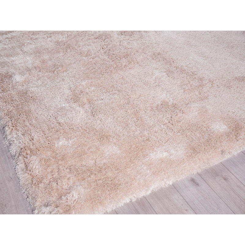 Exquisite Rugs Sumo Shag Handmade Handloomed Polyester/Microfiber Pink Area Rug, Rectangle 8' x 11'