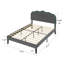 Ensemble de chambre avec lit plateforme et banc rembourré et illuminé (ensemble de 3)-1778685761