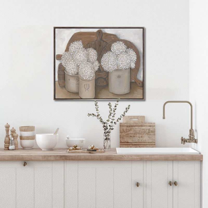 Art mural sur toile Crocks and Hydrangeas