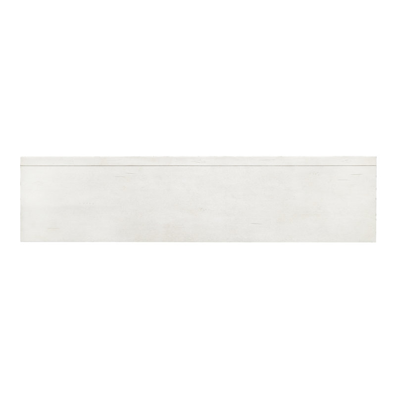 White and Medium Wood 4-Door Storage Console with Adjustable Shelves