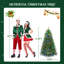 Arbre de Noël artificiel pré-éclairé avec lumières DEL changeantes de couleur - vert Noël, assemblage facile, branches articulées et support en métal robuste-1150373511