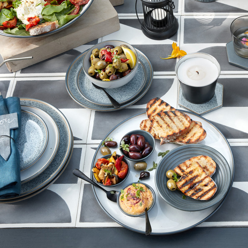 Plateau rond gris Denby Studio