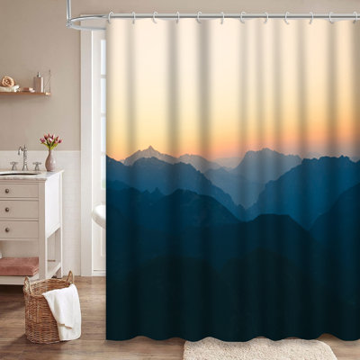 Rideau de douche avec 12 crochets First Mountain