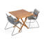 Pamela Teak 36" Folding Square Dining Table