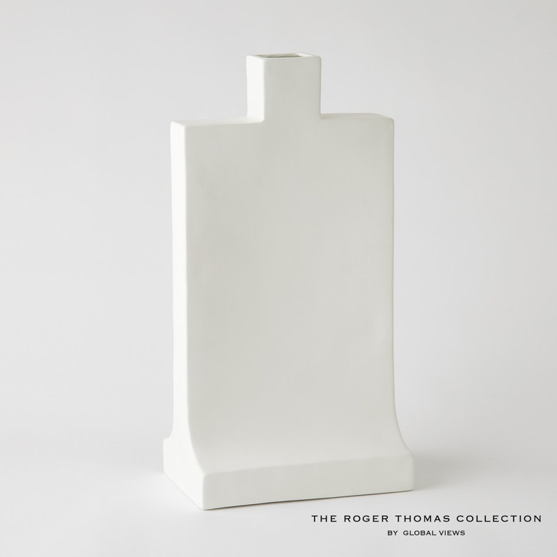Icon Vase-Matte White, 23" H x 12" W x 7.75" D