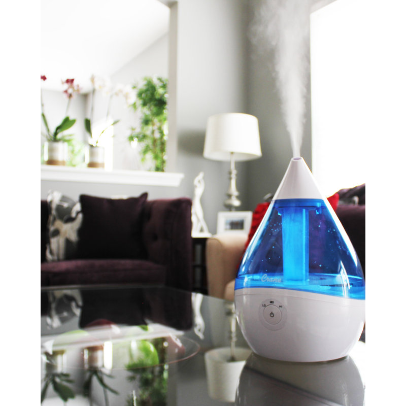 Blue and White Ultrasonic Cool Mist Humidifier, 1 Gallon