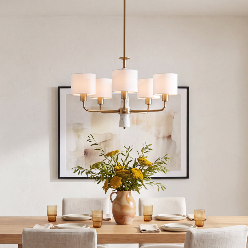 Perth 5 - Light Dimmable Classic / Traditional Chandelier