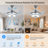 36'' Ceiling Fan with LED Lights