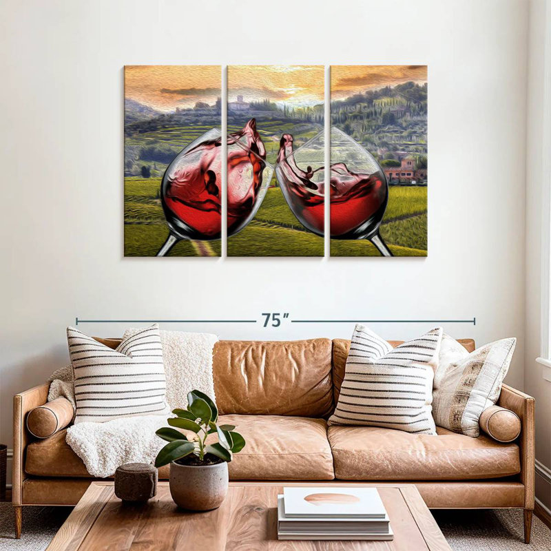 Yarlin Red Wine, 36" H x 57" W