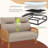 46.5" Upholstered Loveseat Sofa With Rattan Arms-1438480649