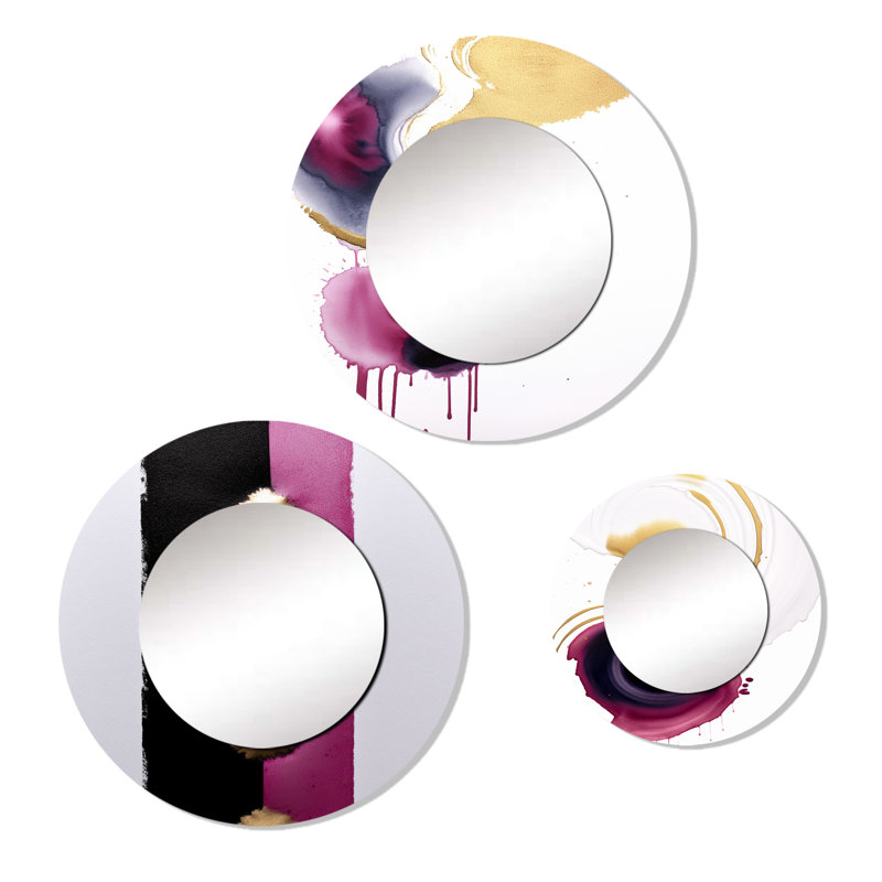 Emaline Metal Round Mirror