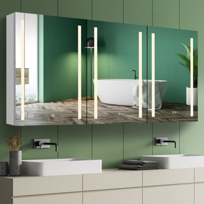 Armoire à pharmacie sans cadre avec miroir et 6 tablettes réglables Haidarali l 30 po x H 30 po