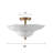 3 - Light Unique Glass Semi Flush Mount