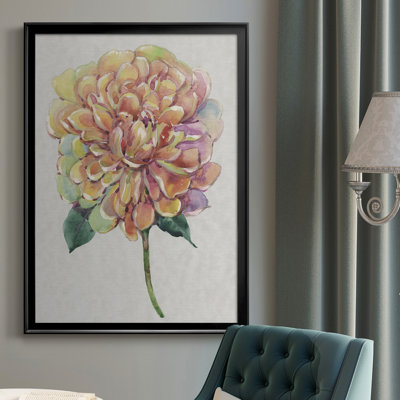 Multicolore floral I, toile encadrée de qualité supérieure - prête à être accrochée
