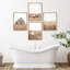 «Rustic Farmhouse sépia-toned Barn and Field Modern Artwork Minimalist Wall Decor», 4 pièces-101520143-101520144