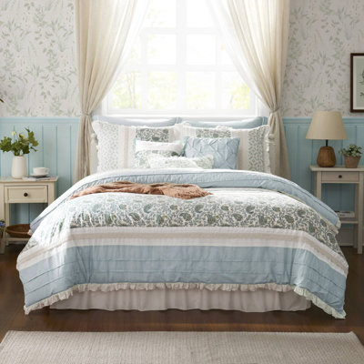 Dawn 9 Piece Cotton Percale Comforter Set