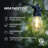 Ambience Pro 27 ft. Solar Outdoor Patio LED String Lights with 12 Warm White S14 Bulbs, 15 Hanging Hooks Included, Weatherproof-618415520-618415522