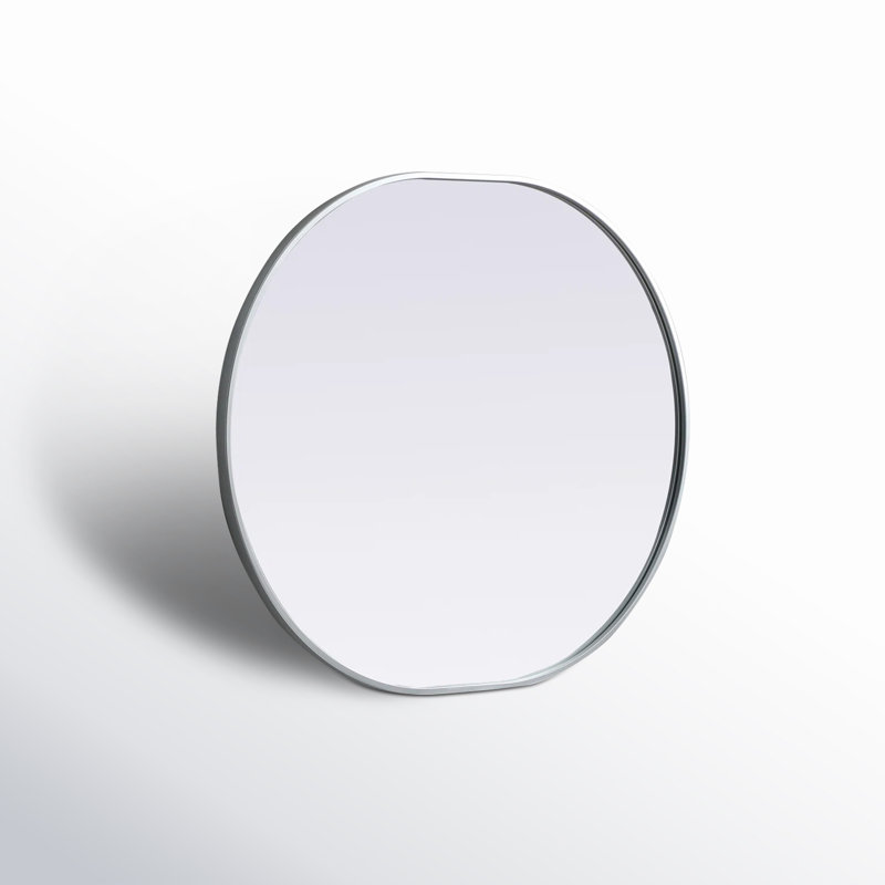 Sabine Metal Pill Wall Mirror, Silver, 36" x 27"