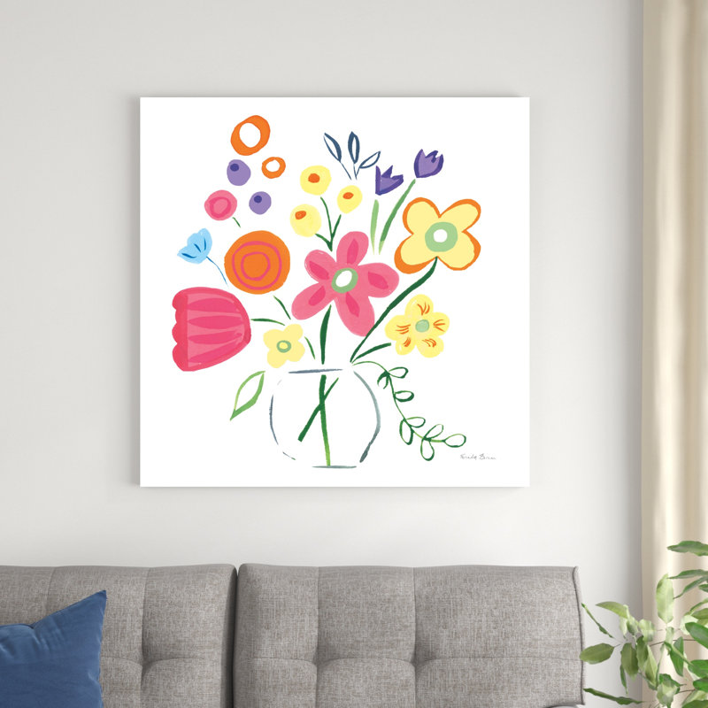 Mélange floral III, H 36 po x l 36 po x P 1,25 po
