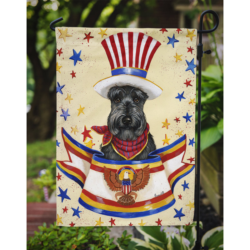 Drapeau de jardin en polyester 2 côtés Hype Pug USA 1 x 0,11 pi, Scottie