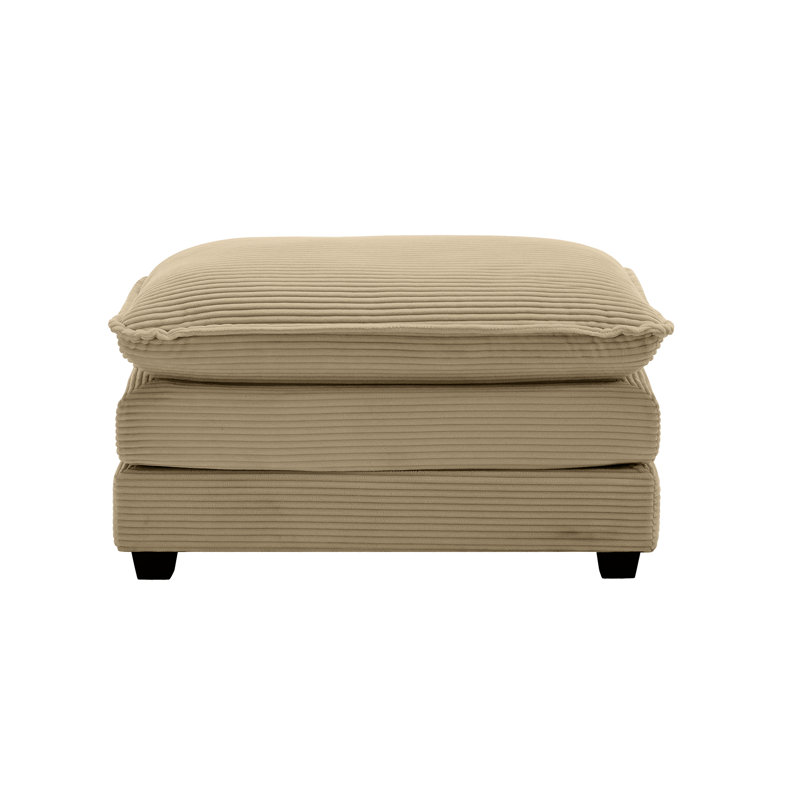 Assise en velours côtelé brun clair, compatible avec plusieurs canapés, repose-pieds relaxant en velours côtelé, convient à divers sièges confortables