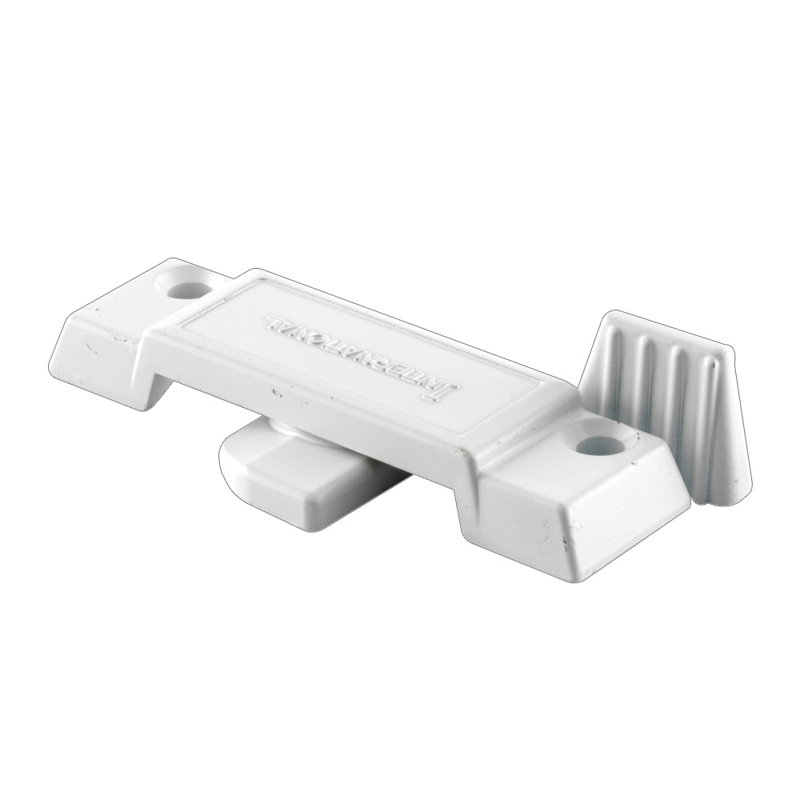Sliding Window Sash Lock, Diecast, White Finish, 2-1/4 In. Hole Centre