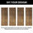Homacer Dark Walnut Unassembled & Finished Slanted Stripe Design Two Barn Door with Non-Bypass Installation Hardware Kit, interior use only-114499685