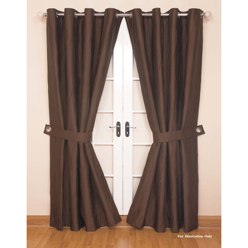 Maglione Room Darkening Curtain Pair, Chocolate