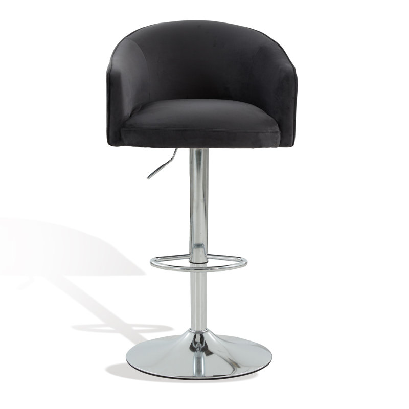 Tabouret de bar à hauteur réglable Plano, Noir