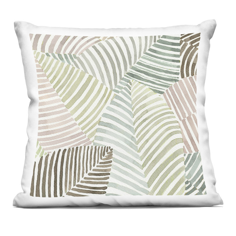 Conception de coussin décoratif rayé à motif d'illusion de feuillage par Errico & Slyp
