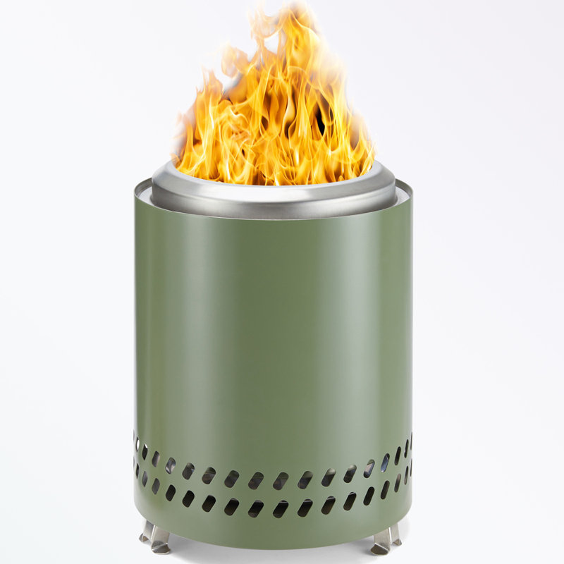 Mini Stainless Steel frame Tabletop Firepit, Green