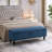 Bed Bench With Storage  Blue Fabric