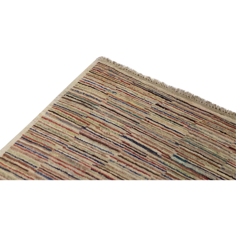 Hand Knotted Wool Area Rug in Multi