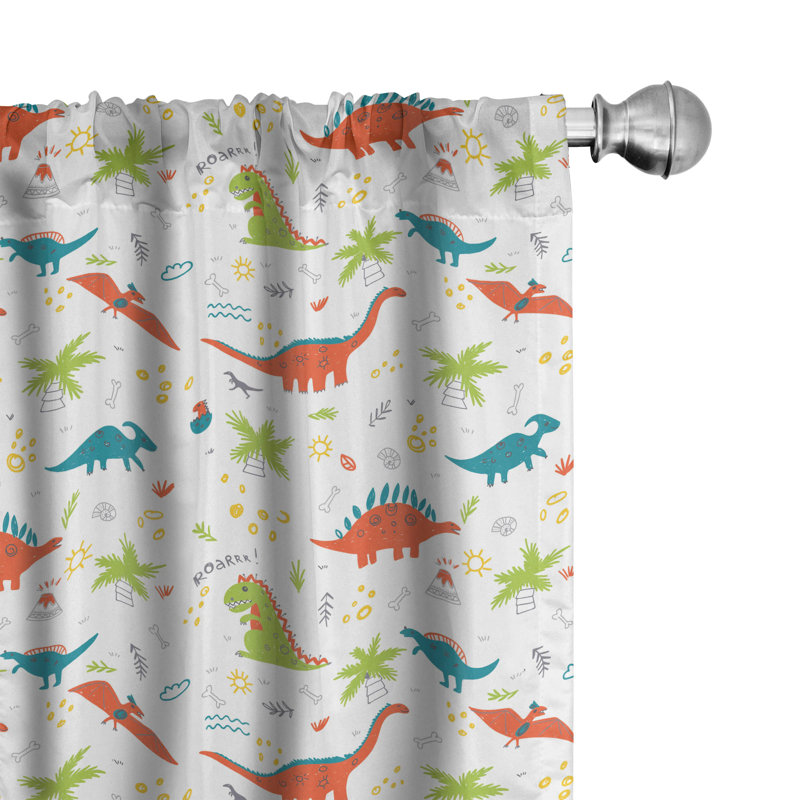 Paire de rideaux semi-transparents avec passe-tringle Nursery, 28 po x 63 po