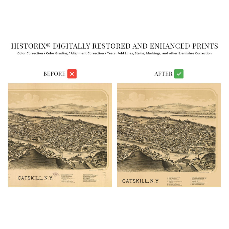 " 1889 Catskill NY Map ",  18" H x 24" W 