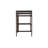 Twin High Loft Bed, Rubber Wood Loft Bed with Safety Guardrail, built-in desk, ladder,Espresso