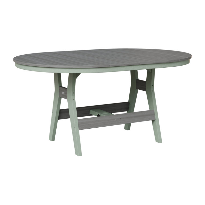 Table de bar berlinoise Berlin, Bois flottant gris, 38.87" H x 64" W x 44" D, Écume de mer, écume de mer