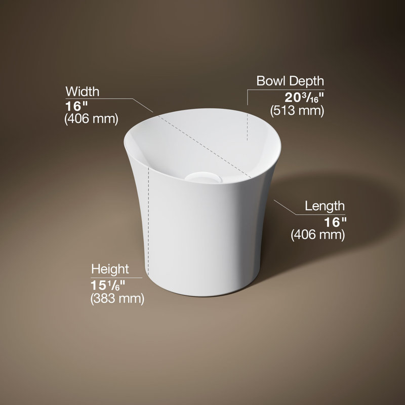 Veil® Lavatory No Overflow, White